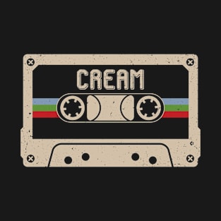 Personalized Cream Name Birthday Vintage Cassette Tape T-Shirt