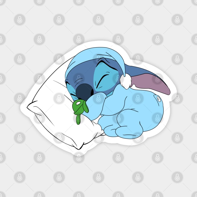 Sleeping Stitch Magnet by Nykos