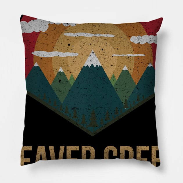 Snowboard beaver creek colorado Ski Winter Gift Pillow by MrTeee