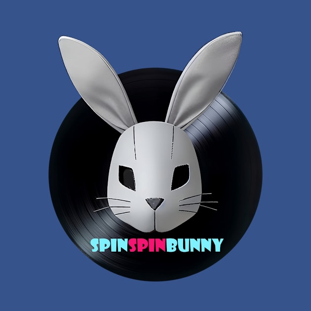 SpinSpinBunny Bunny Record Logo with Text by SpinSpinBunny