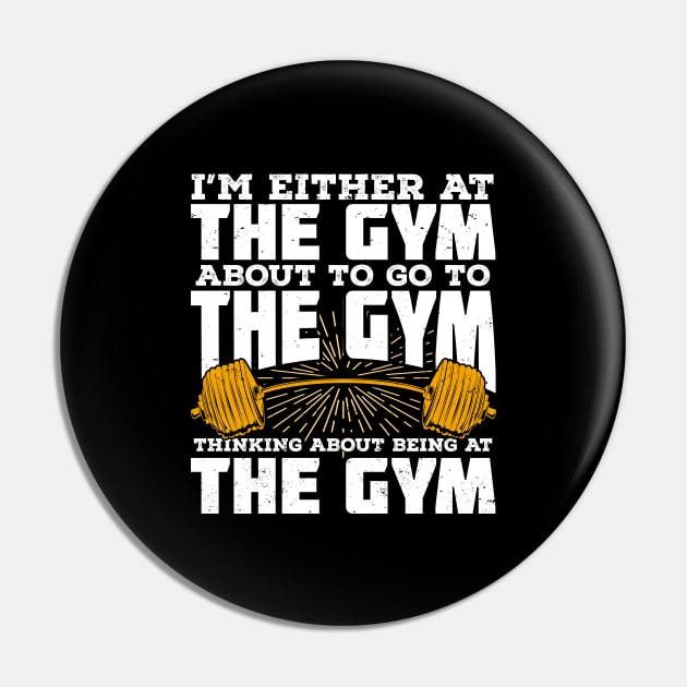 Gym Fitness Sport Weightlifting Bodybuilder Gift Pin by Dolde08