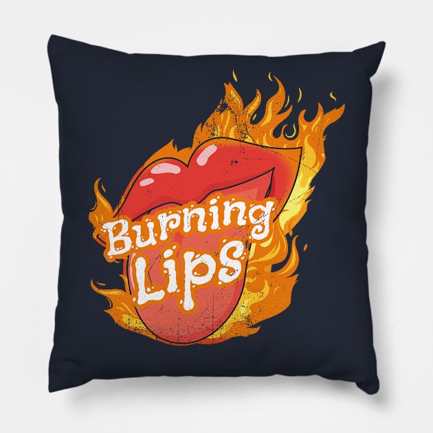 Burning Lips Pillow by bluerockproducts