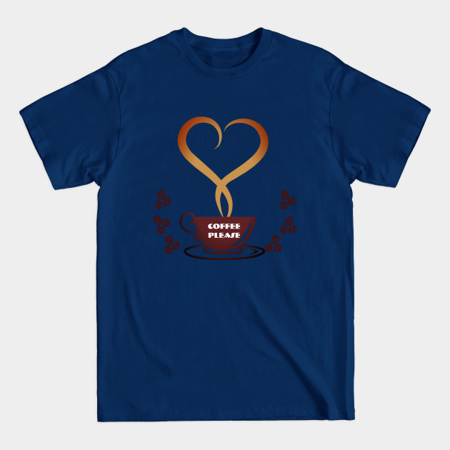 Disover Coffee Please - Coffee Heart - T-Shirt