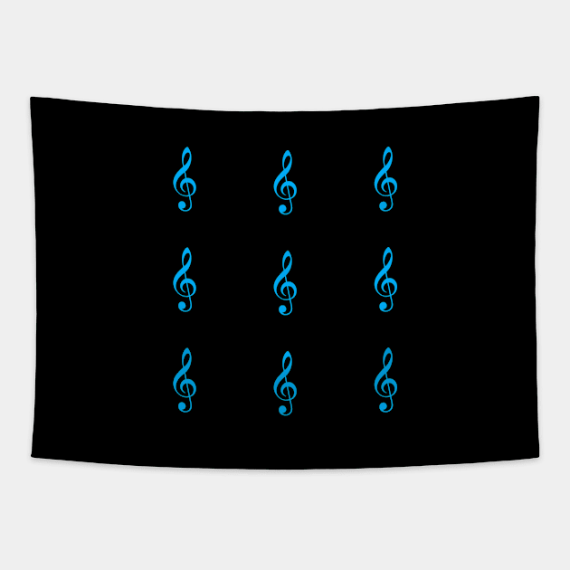 Treble clef Tapestry by InspireMe