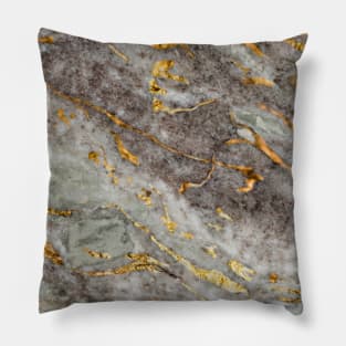 Marble Grey Gold Pillow