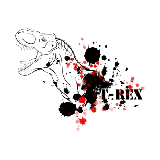 T-Rex Red Ink Splatter T-Shirt