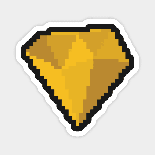 Topaz Gem Pixel Art Magnet by christinegames