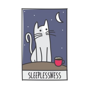 Sleeplessness (Cat & Coffee) T-Shirt