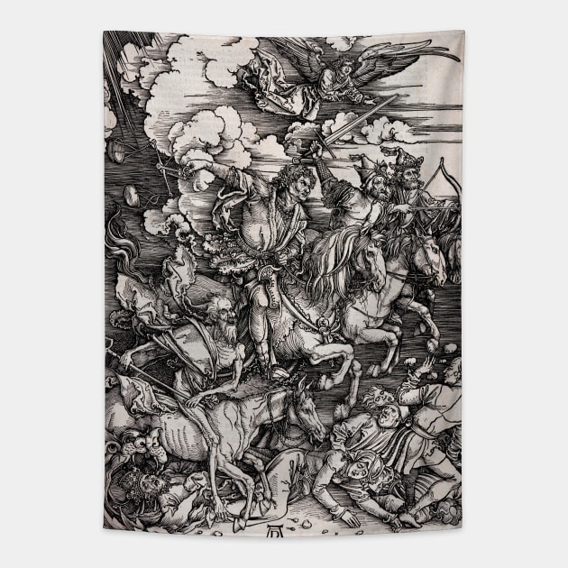 High Resolution Albrecht Dürer The Four Horsemen 1497 Tapestry by tiokvadrat