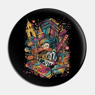 Graffiti New York city Pin