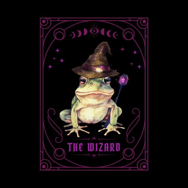 Whimsigoth Frog Tarot Card The Magician Dark Academia by bbreidenbach