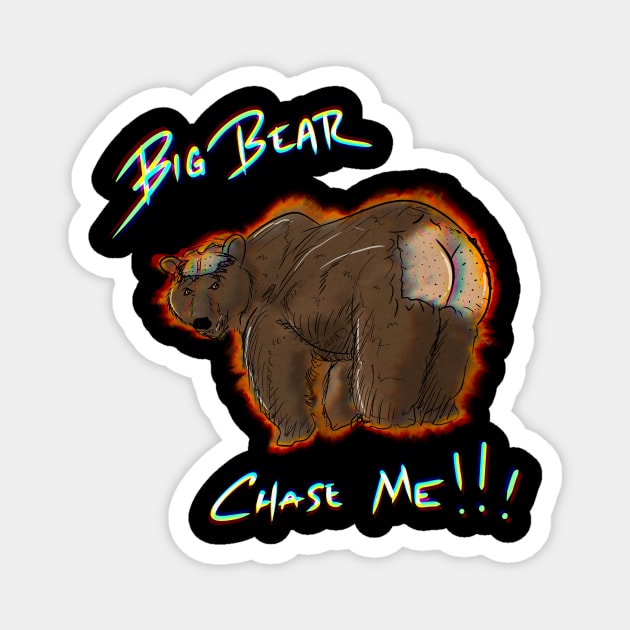 Big Bear Chase! - The Great Outdoors Magnet by Chadwhynot37