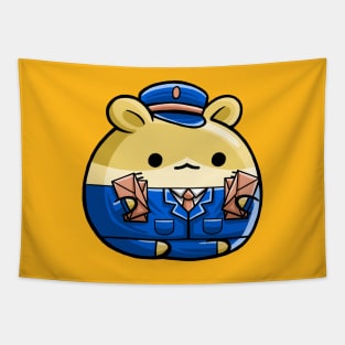 Cute Hamster Postman Tapestry