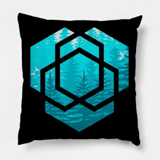 Hexagonal forest Pillow