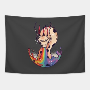 Rainbow Dragon Flame Tapestry