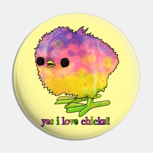 I Love Chicks! Sapphic Pin