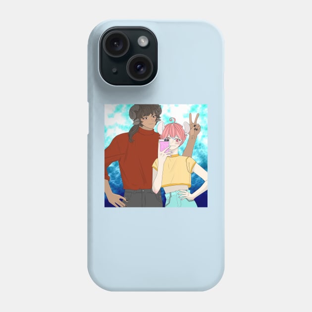 Ram and Mouse Boyfriends Phone Case by TJ Morningstar