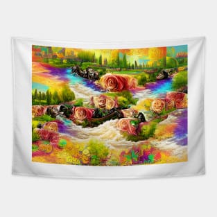 River of roses Tapestry