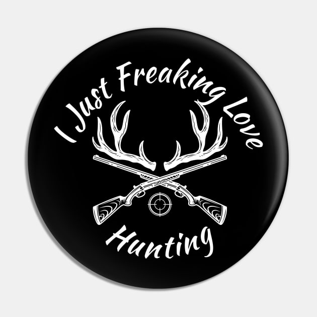 I Love Hunting Vintage Pin by SAM DLS