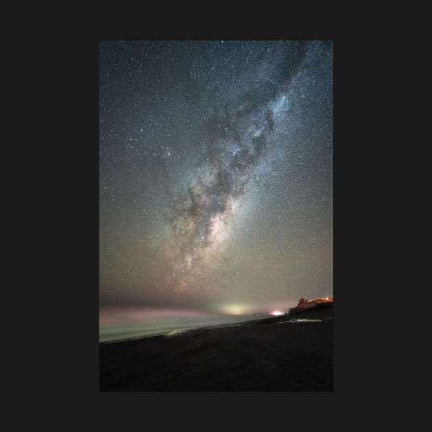 Galaxy Milky Way Photograph of its Full Beaty From The Shore of New Zealand by Danny Wanders