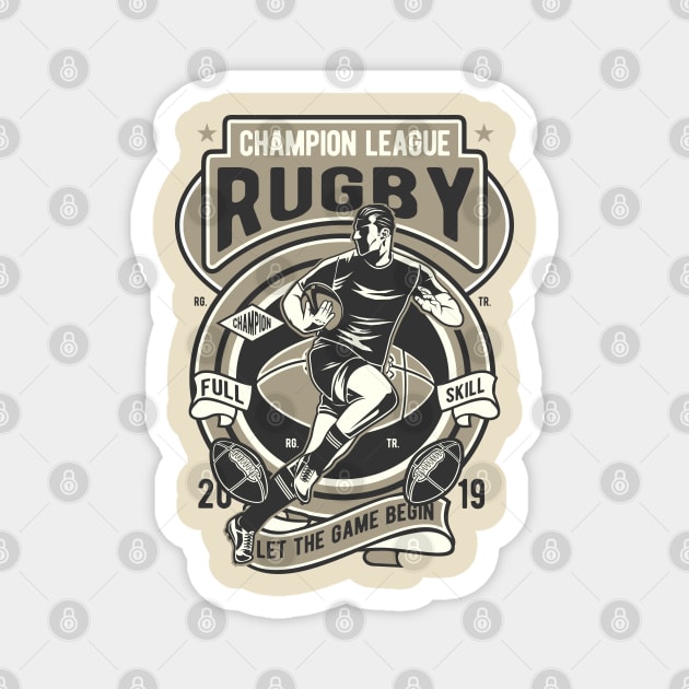 Champion League Rugby Magnet by AtuyaStudio