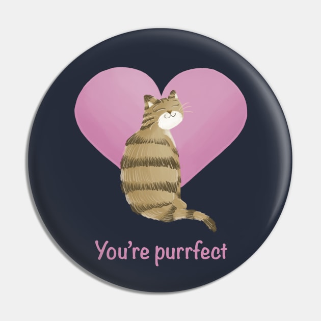 You’re purrfect cat and heart Pin by AbbyCatAtelier