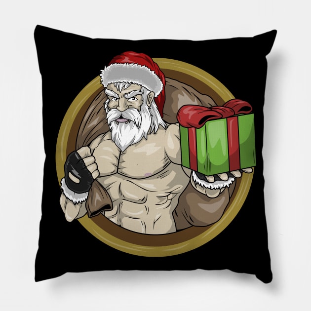 Funny Santa Claus as a Bodybuilder Pillow by Markus Schnabel