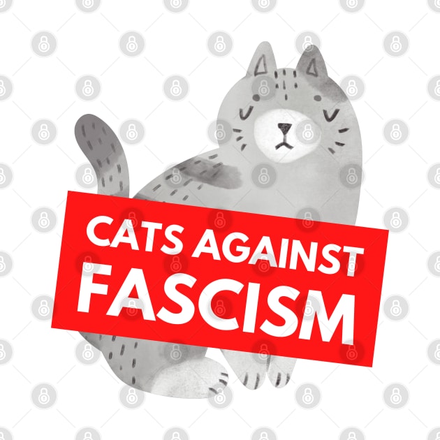 Cats Against Fascism (White) by applebubble