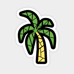 GREEN Yellow Palm Tree Magnet