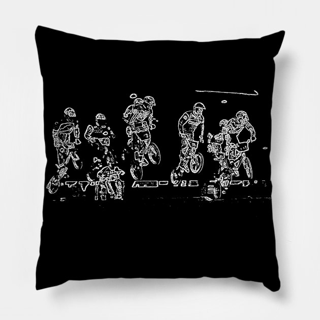 bmx Pillow by rickylabellevie