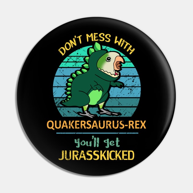 Jurasskicked Green Monk Parakeet Pin by FandomizedRose