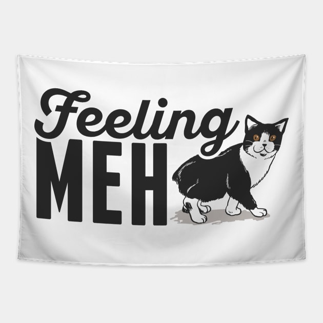 Cute & Funny Feeling Meh Kitty Adorable Cat Tapestry by theperfectpresents