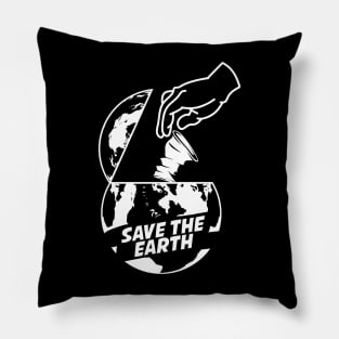 save the Earth art Pillow