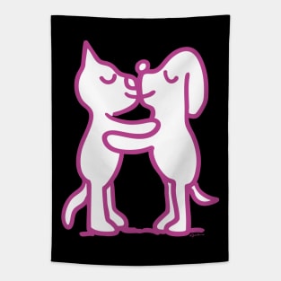 Cat & Pooch Smooch - JoKoBo Tapestry