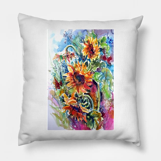 Sunflowers Pillow by kovacsannabrigi