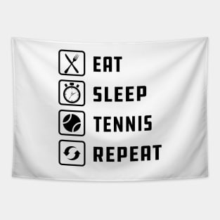 Tennis Player - Eat Sleep Tennis Repeat Tapestry