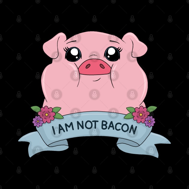 I am not bacon - Cute pig by valentinahramov