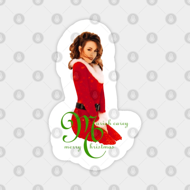 90s Mariah Carey Christmas Magnet by Popstars