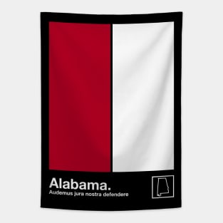 Alabama State Flag  // Original Minimalist Artwork Poster Design Tapestry