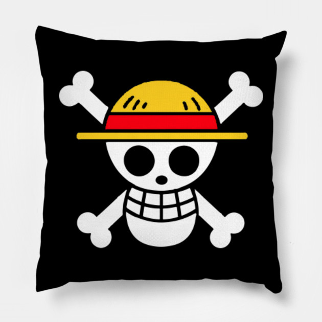 One Piece Pirate Flag One Piece Anime Pillow Teepublic