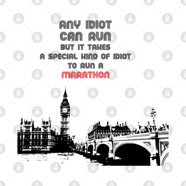 Any can run but it takes to run a marathon, funny running quote by FasBytes