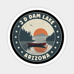 J D Dam Lake Arizona Sunset Magnet