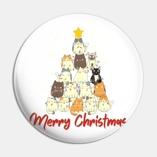 MERRY CHRISTMAS/ CUTE KITTENS CHRISTMAS TREE Pin