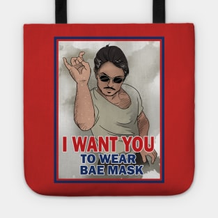 I Want You to Wear Bae mask Tote