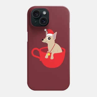 Cute Christmas Teacup Chihuahua Phone Case