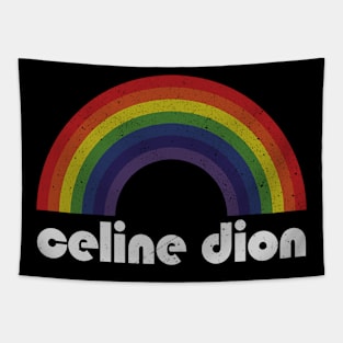 Celine Dion - Rainbow Vintage Tapestry