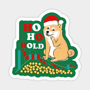 Ho Ho Hold -Shiba inu Dog Coin Xmas Magnet