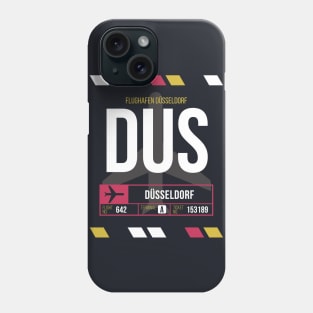 Dusseldorf (DUS) Airport Code Baggage Tag Phone Case