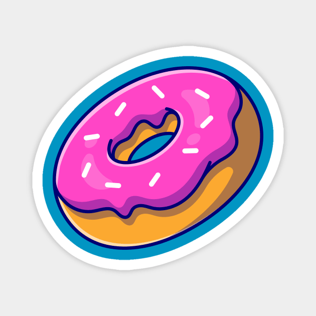 Doughnut Cream Cartoon Magnet by Catalyst Labs