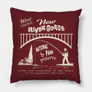 New River Gorge National Park West Virginia Pillow